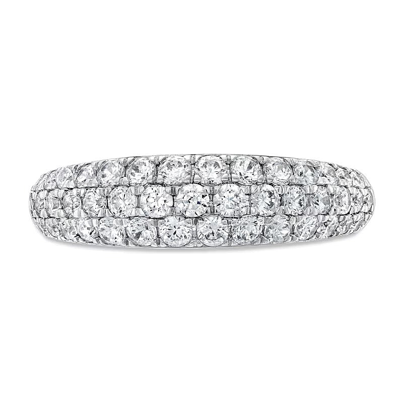 1.0 CT. TW Diamond Multi-Row Band in Platinum