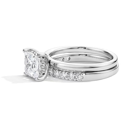 2.0 CT. TW Princess-Cut Lab-Grown Diamond Bridal Set in 14K White Gold (F/VS2)