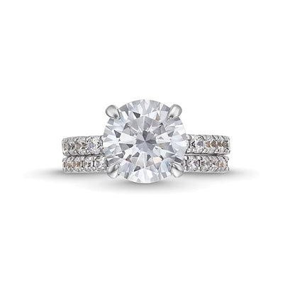 5.25 CT. TW Lab-Grown Diamond Bridal Set in 14K White Gold (I/SI2)