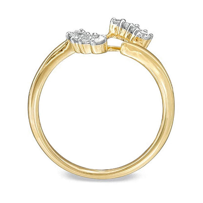 1.0 CT. TW Marquise Diamond Bypass Bridal Set in 14K Gold