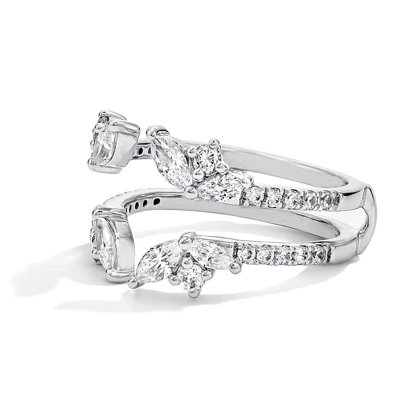 1.25 CT. TW Marquise-Cut Lab-Grown Diamond Solitaire Enhancer Ring in 14K White Gold (F/VS2)