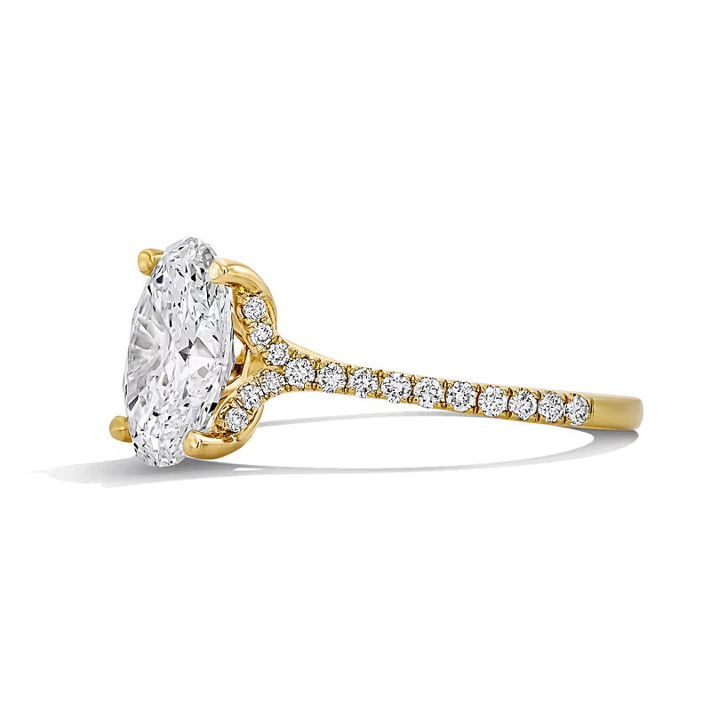 2.25 CT. TW Oval Lab-Grown Diamond Engagement Ring in 14K Gold (F/VS2)