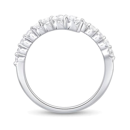 0.5 CT. TW Lab-Grown Diamond Bypass Ring in 10K White Gold (F/VS2)
