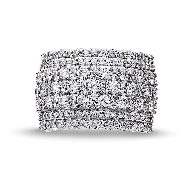 2.5 CT. TW Diamond Edge Multi-Row Band in 14K White Gold