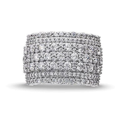 2.5 CT. TW Diamond Edge Multi-Row Band in 14K White Gold