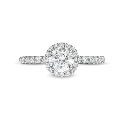 1.5 CT. TW Lab-Grown Diamond Frame Engagement Ring in 14K White Gold (F/VS2)