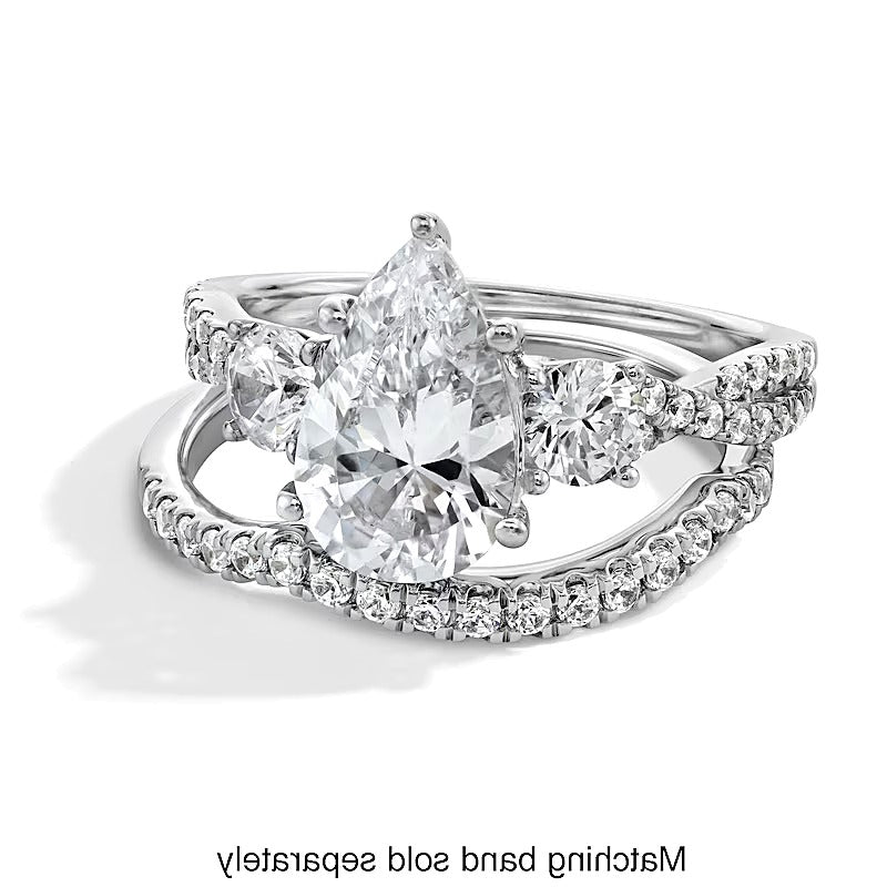 0.25 CT. TW Lab-Grown Diamond Contour Band in 14K White Gold (F/SI2)