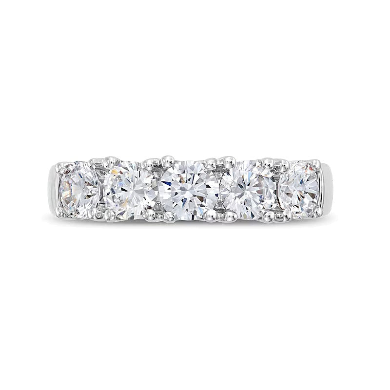 2.0 CT. TW Five Stone Lab-Grown Diamond Anniversary Band in 14K White Gold (F/SI2)