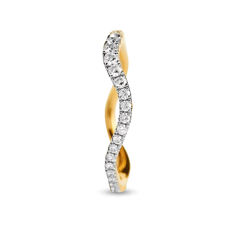 PDPAOLAâ¢ at Zales 0.5 CT. TW Lab-Grown Diamond Wavy Ring in 18K Gold