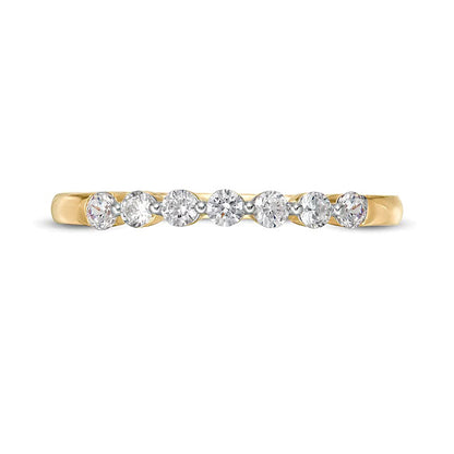 0.25 CT. TW Diamond Seven Stone Anniversary Band in 10K Gold