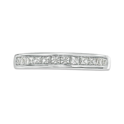 0.63 CT. TW Princess-Cut Diamond Wedding Band in 10K White Gold