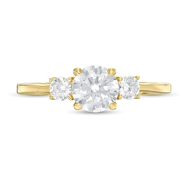 1.0 CT. TW Diamond Three Stone Engagement Ring in 14K Gold