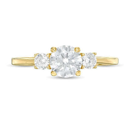 1.0 CT. TW Diamond Three Stone Engagement Ring in 14K Gold