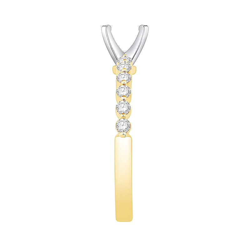0.33 CT. TW Diamond Vintage-Inspired Solitaire Semi Mount in 14K Gold