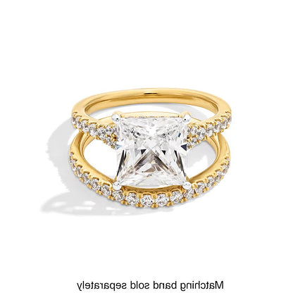4.5 CT. TW Princess-Cut Lab-Grown Diamond Split Shank Engagement Ring in 14K Gold (F/SI2)