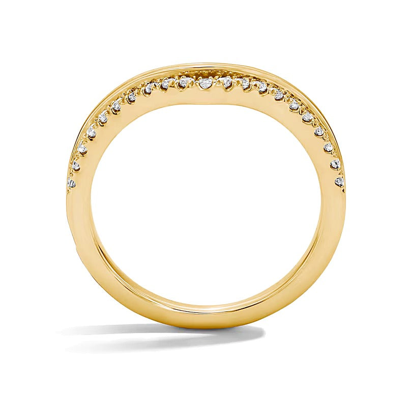 0.17 CT. TW Lab-Grown Diamond Chevron Anniversary Band in 14K Gold (F/VS2)