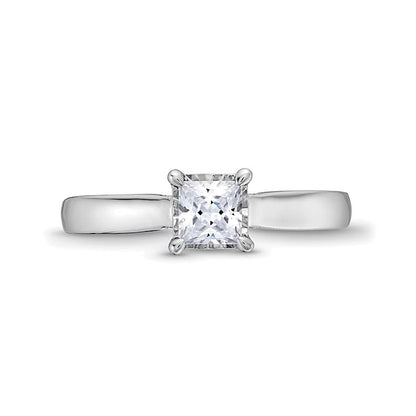 1.0 CT. TW Princess-Cut Diamond Edge Engagement Ring in 14K White Gold (I/I2)