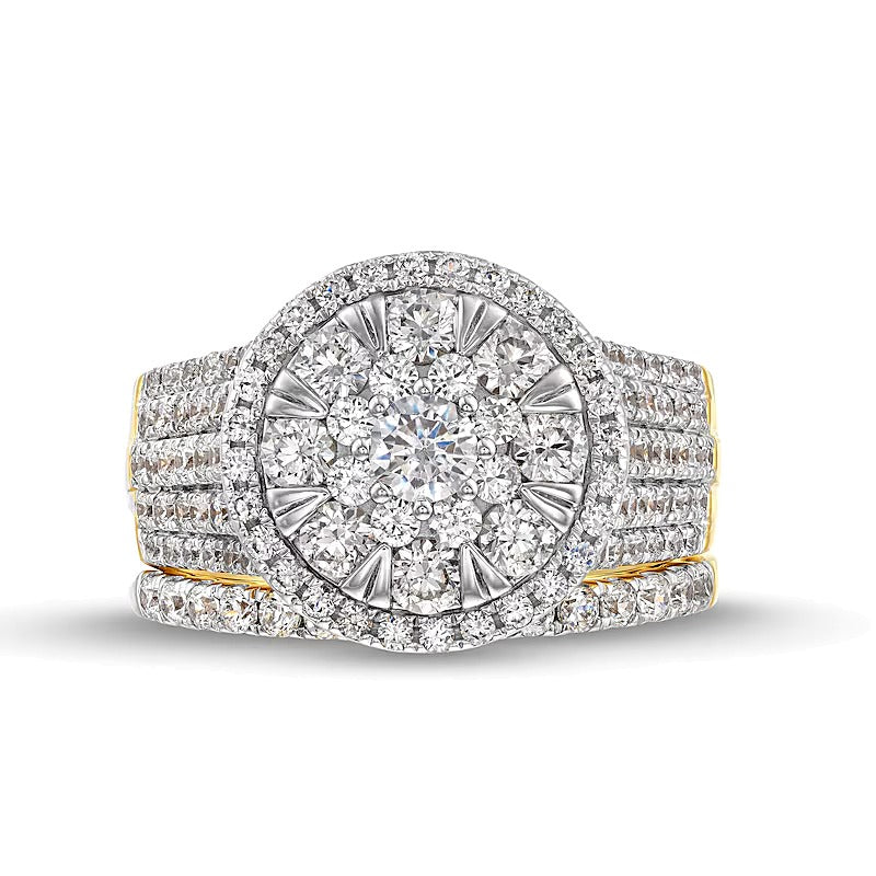 2.0 CT. TW Multi Diamond Frame Bridal Set in 10K Gold