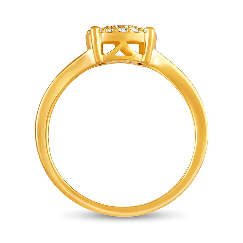 0.33 CT. TW Multi-Diamond Split Shank Ring in 10K Gold