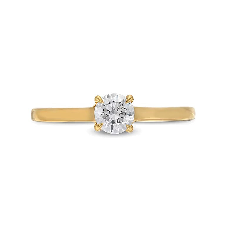 0.5 CT. TW Diamond Hidden Double Halo Engagement Ring in 14K Gold