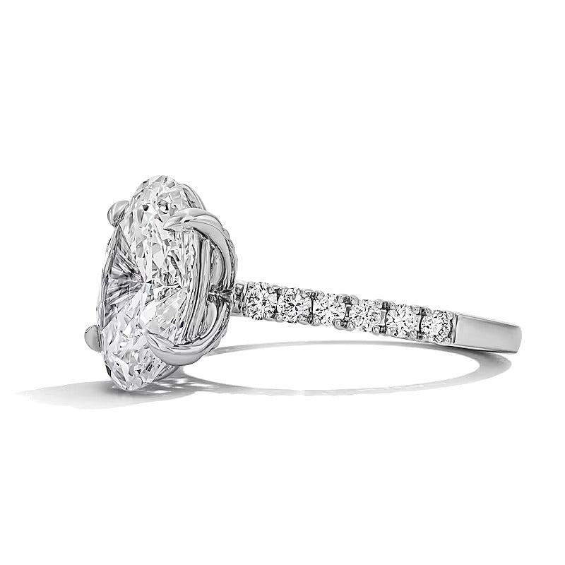 4.5 CT. TW Oval Lab-Grown Diamond Engagement Ring in 14K White Gold (F/VS2)