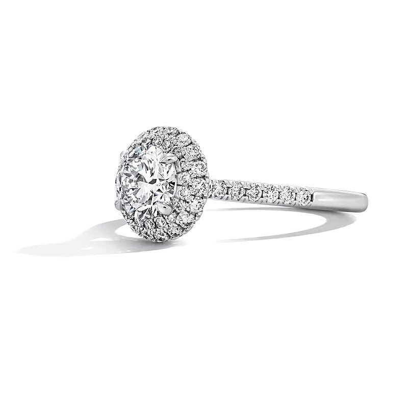 1.5 CT. TW Lab-Grown Diamond Frame Engagement Ring in 14K White Gold (F/VS2)