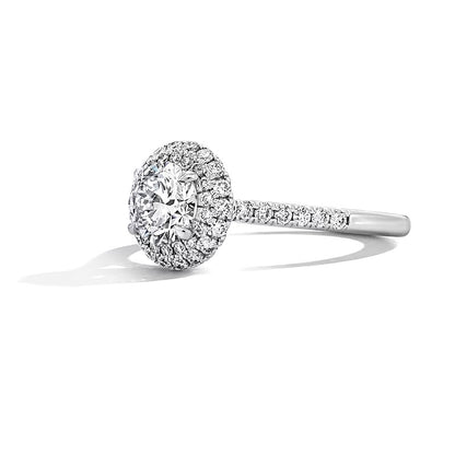 1.5 CT. TW Lab-Grown Diamond Frame Engagement Ring in 14K White Gold (F/VS2)