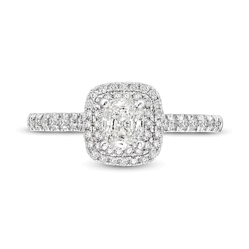 Celebration Infiniteâ¢ 1.0 CT. TW Cushion-Cut Diamond Frame Engagement Ring in 14K White Gold (I/SI2)