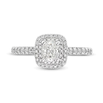 Celebration Infiniteâ¢ 1.0 CT. TW Cushion-Cut Diamond Frame Engagement Ring in 14K White Gold (I/SI2)