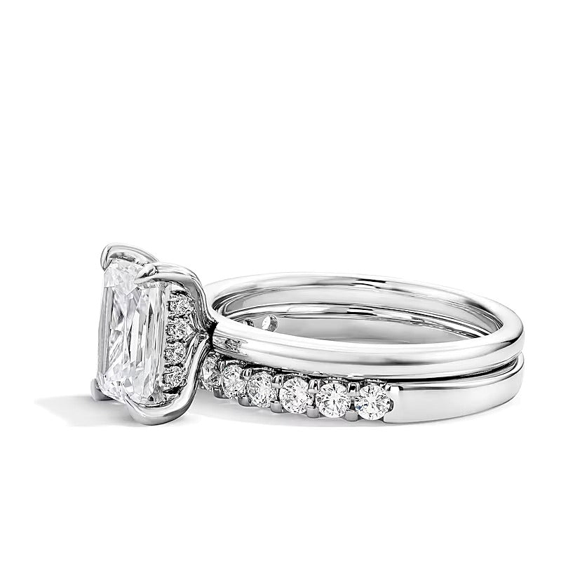 2.0 CT. TW Radiant-Cut Lab-Grown Diamond Bridal Set in 14K White Gold (F/VS2)