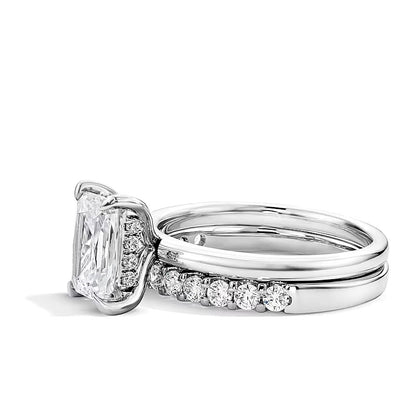 2.0 CT. TW Radiant-Cut Lab-Grown Diamond Bridal Set in 14K White Gold (F/VS2)