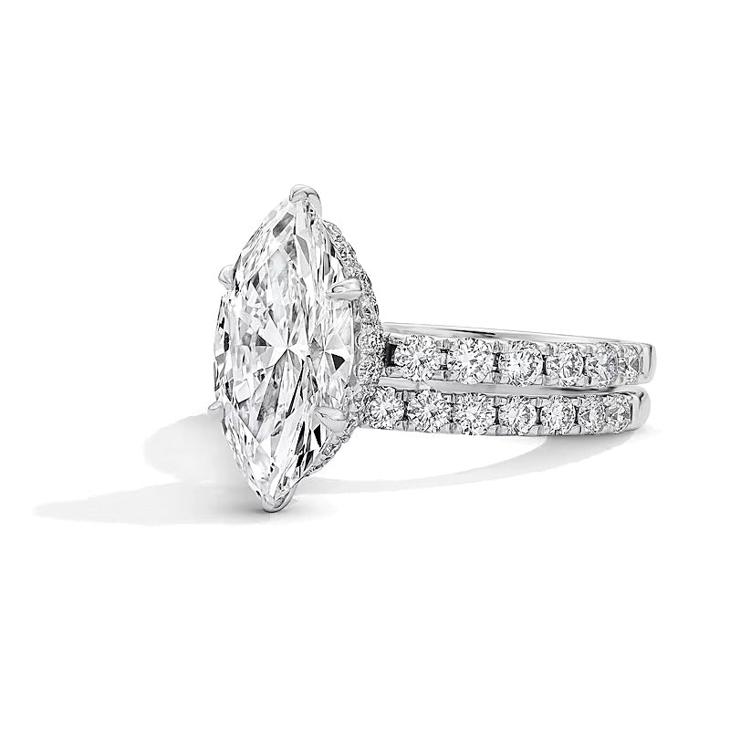 4.33 CT. TW Lab-Grown Diamond Marquise-Cut Bridal Set in 14K White Gold (F/VS2)
