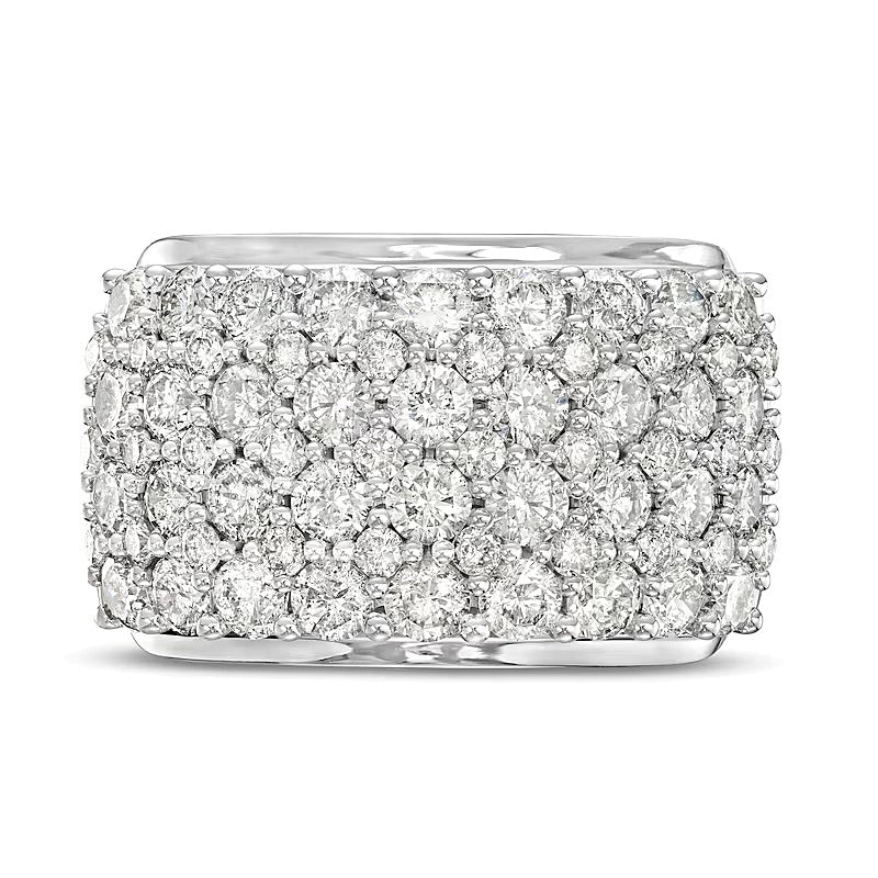 3.5 CT. TW Diamond Multi-Row Anniversary Band in 10K White Gold