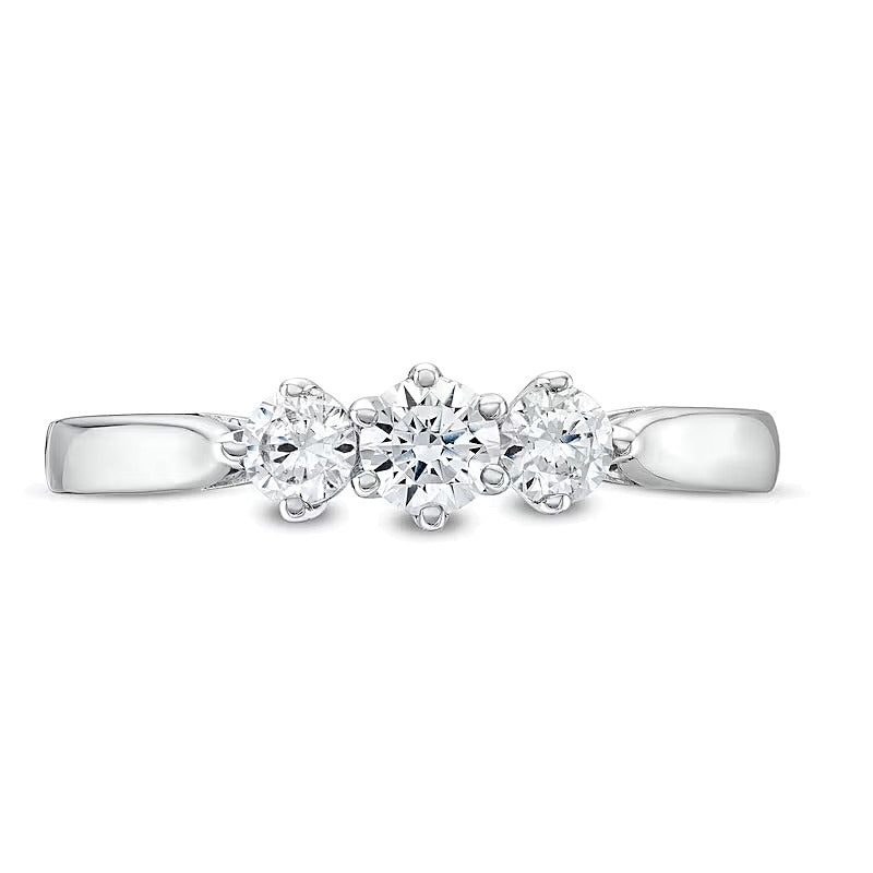 0.5 CT. TW Three Stone Engagement Ring in 10K White Gold