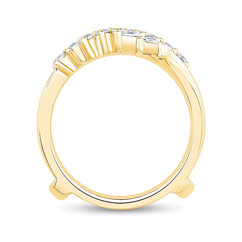 0.63 CT. TW Marquise and Round Lab-Grown Diamond Solitaire Enhancer in 14K Gold (F/VS2)