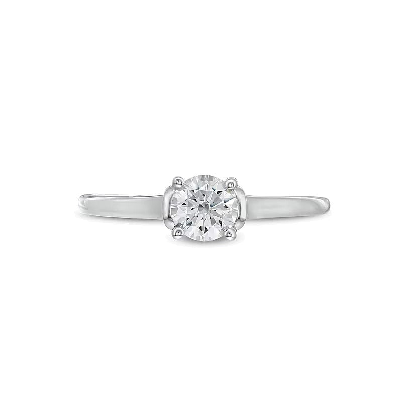 0.5 CT. Diamond Solitaire Engagement Ring in 14K White Gold