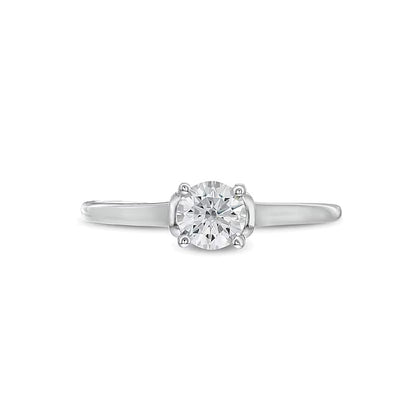 0.5 CT. Diamond Solitaire Engagement Ring in 14K White Gold