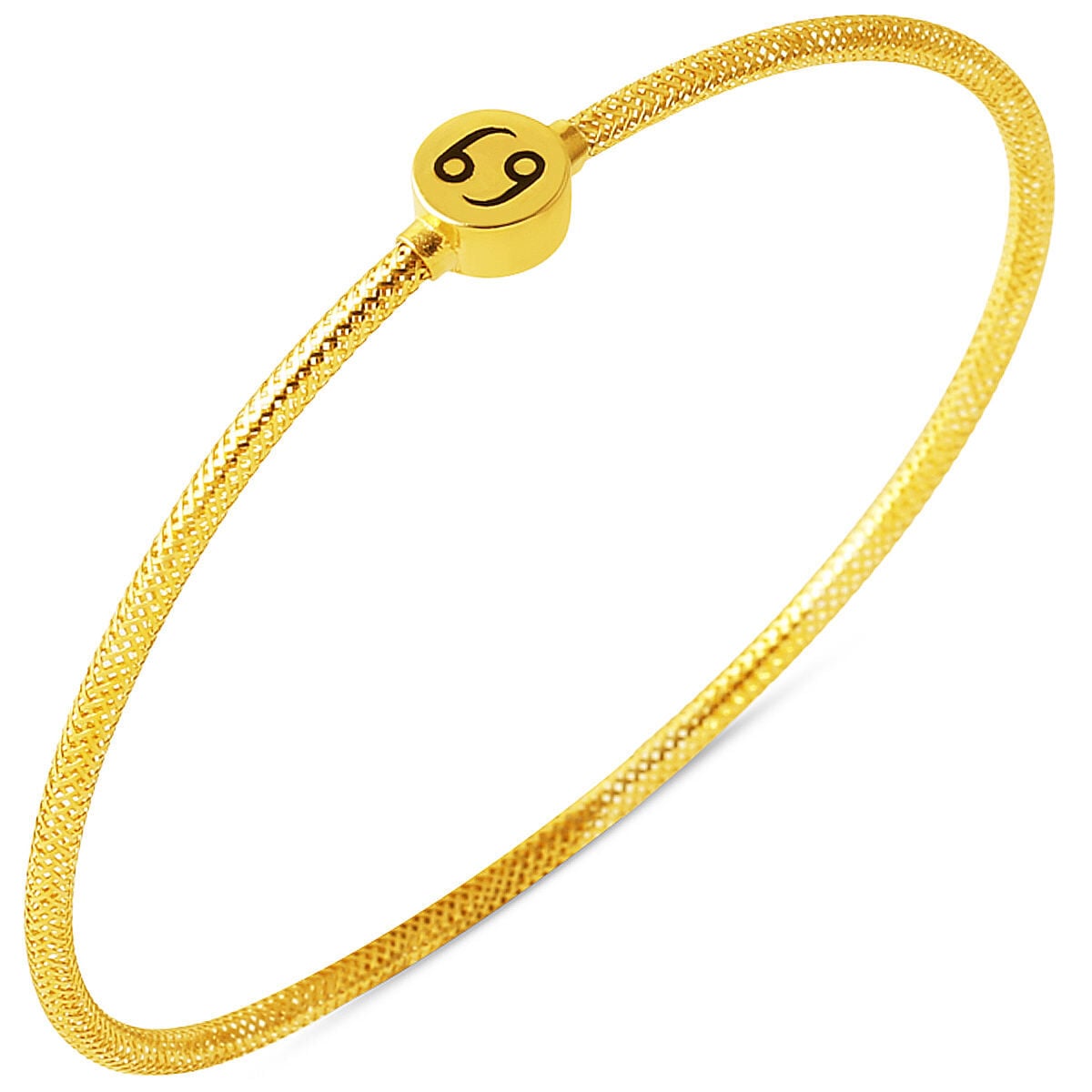 14K Yellow Gold Cancer Zodiac Italian Bracelet