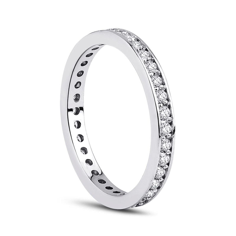 14K White Gold 0.40 Ct Full Eternity Diamond Ring