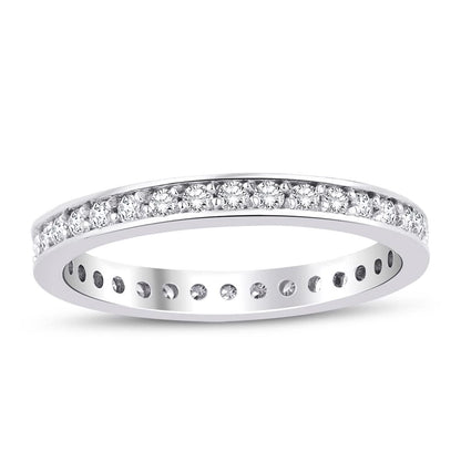 14K White Gold 0.40 Ct Full Eternity Diamond Ring