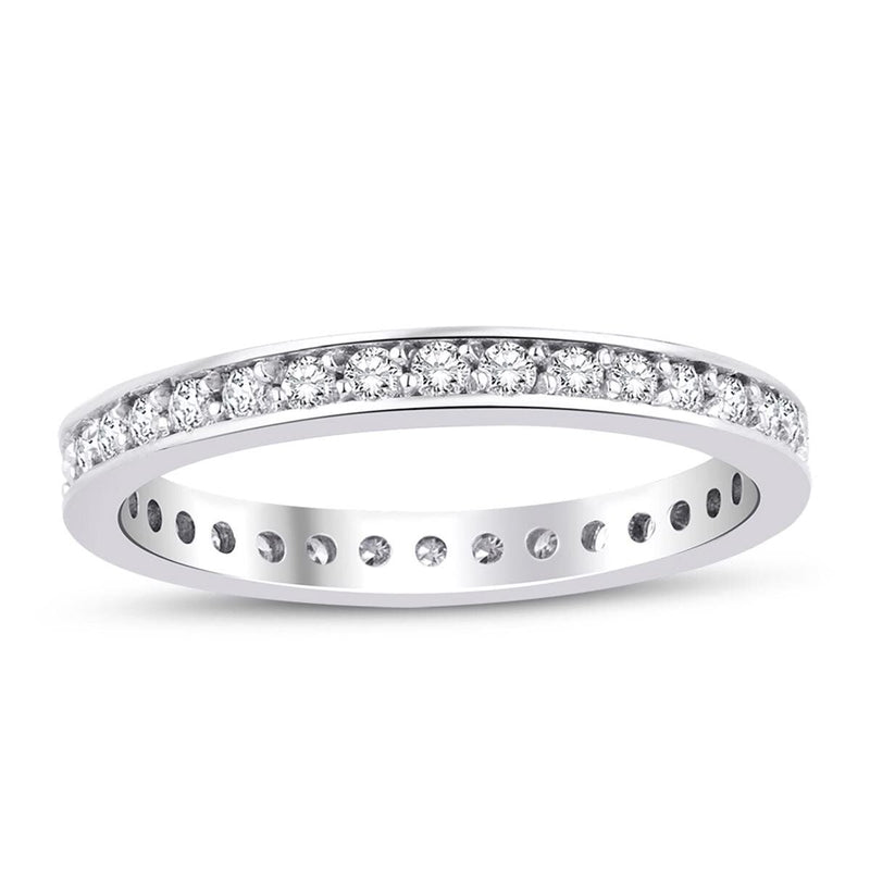 14K White Gold 0.40 Ct Full Eternity Diamond Ring