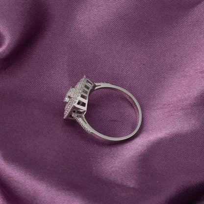 14K White Gold 0.43 Ct Baguette Diamond Ring