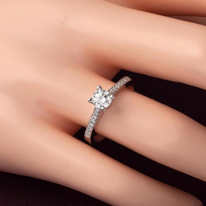 14K White Gold 0.45 Ct Solitaire Diamond Ring