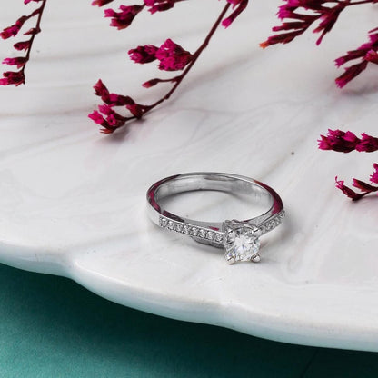 14K White Gold 0.45 Ct Solitaire Diamond Ring