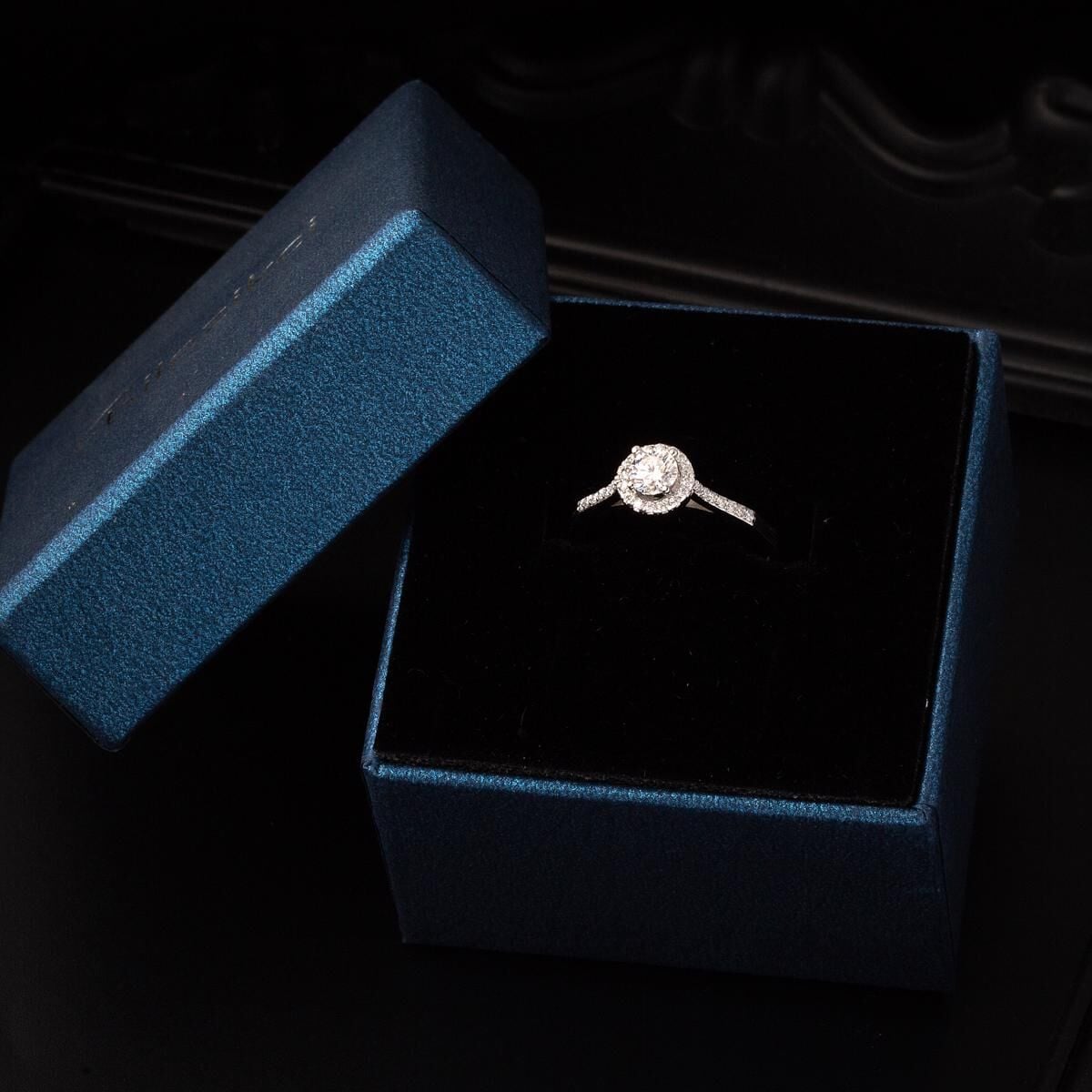 14K White Gold Moissanite Solitaire Ring