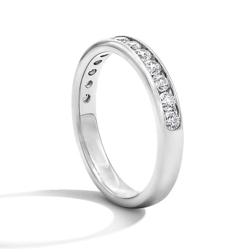 0.75 CT. TW Lab-Grown Diamond Channel-Set Anniversary Band in 10K White Gold (F/VS2)