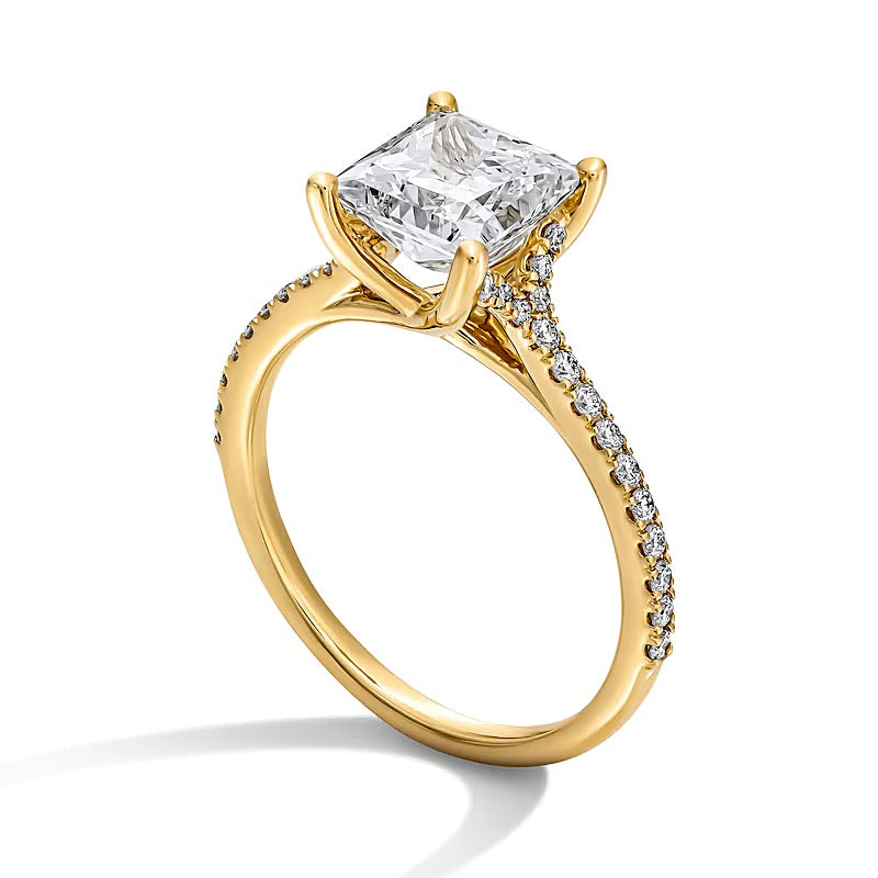2.25 CT. TW Princess-Cut Lab-Grown Diamond Engagement Ring in 14K Gold (F/VS2)
