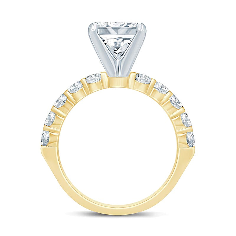 2.5 CT. TW Princess-Cut Diamond Engagement Ring in 14K Gold (I/I2)