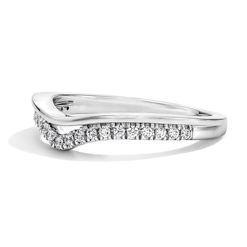 0.17 CT. TW Lab-Grown Diamond Contour Band in 14K White Gold (F/VS2)