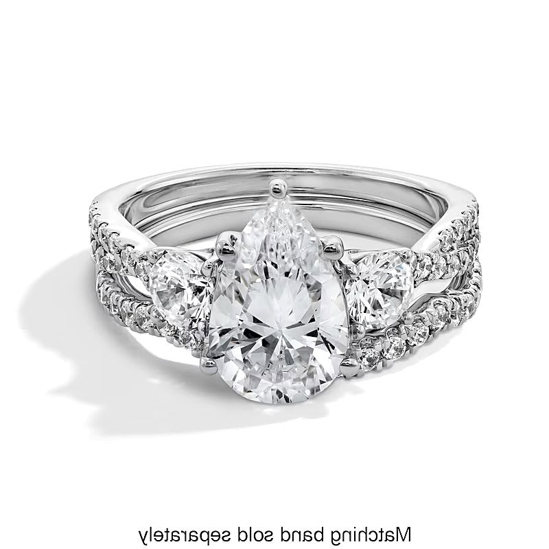 0.25 CT. TW Lab-Grown Diamond Contour Band in 14K White Gold (F/SI2)